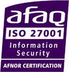 Heedify ISO/IEC 27001 certified by AFNOR Certification, AFAQ mark