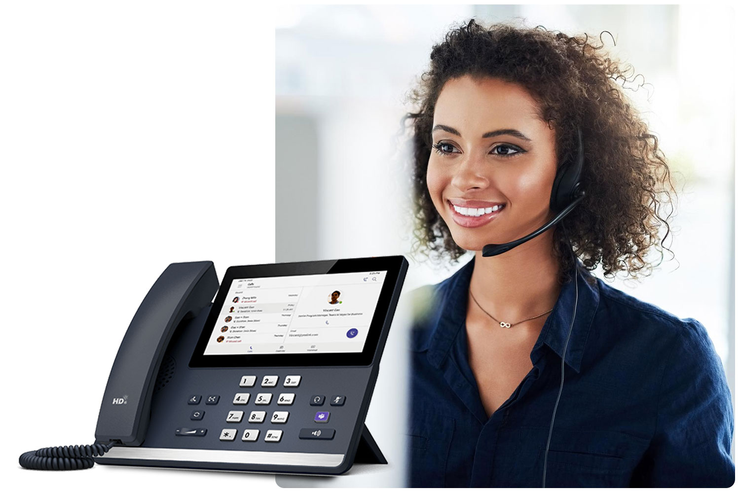 Attendant using Heedify inside Microsoft Teams, dedicated reception interface, native notifications and one-click actions